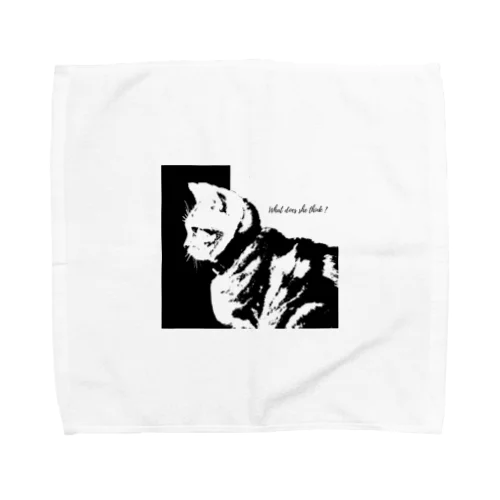 たたずむネコ Towel Handkerchief