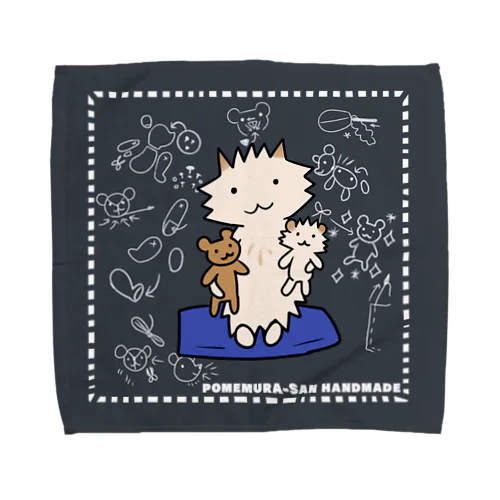 ポメ村さん ハンドメイド Towel Handkerchief
