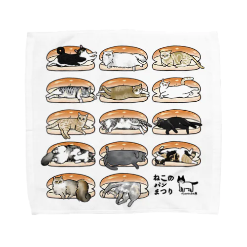 ねこのパンまつり# 1 Towel Handkerchief