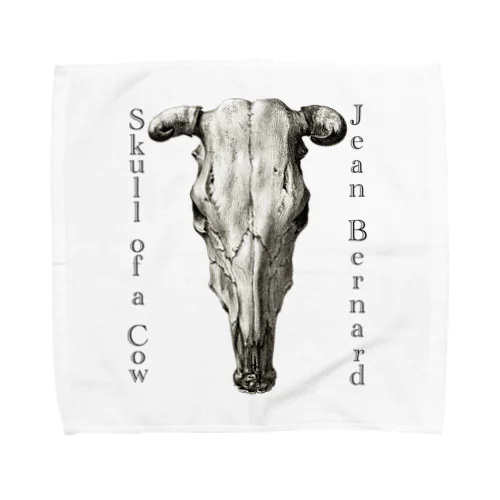 牛の頭蓋骨　ジーン・バーナード　Jean Bernard / Skull of a Cow Towel Handkerchief