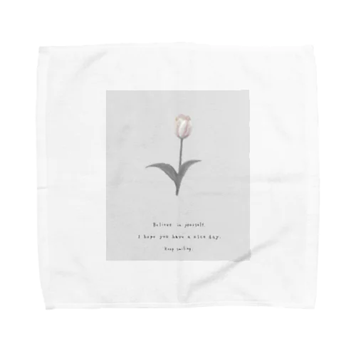 Shabby Chic , Tulip . Towel Handkerchief