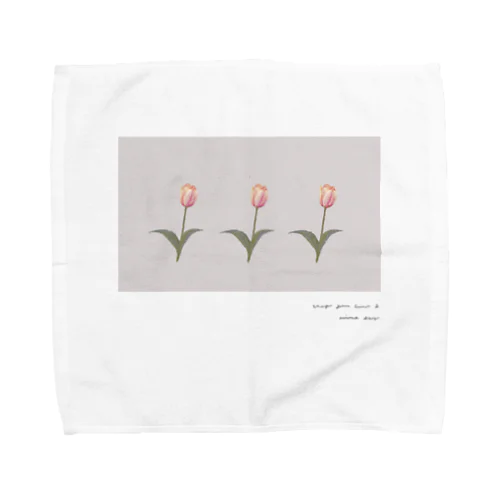 Sakura Milk Tea , Skura Momo three Tulip . Towel Handkerchief