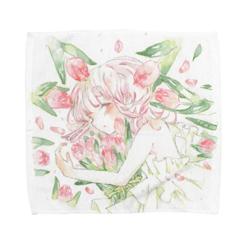 春の足音に目覚める(TULIP) Towel Handkerchief