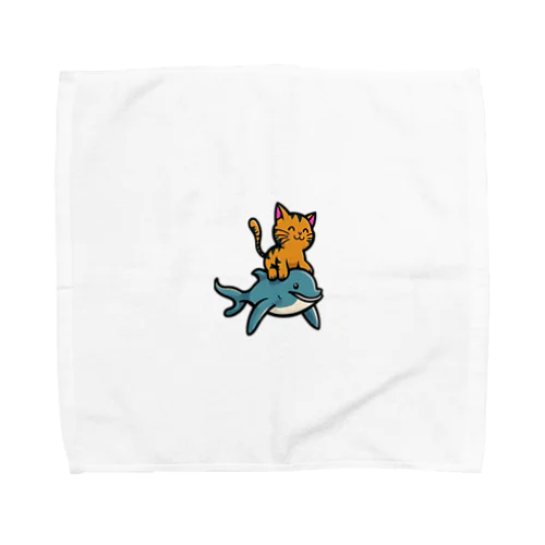 ねこイルカ　茶トラ Towel Handkerchief