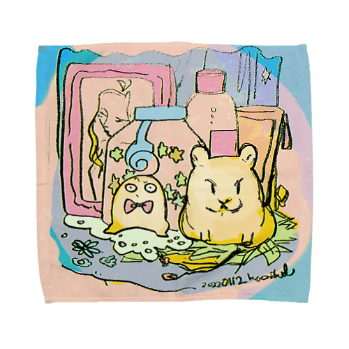 カオリムシとPika タオルハンカチ