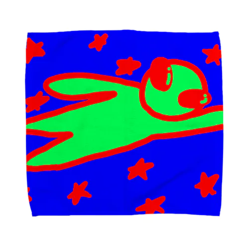 宇宙人、空を飛ぶ Towel Handkerchief