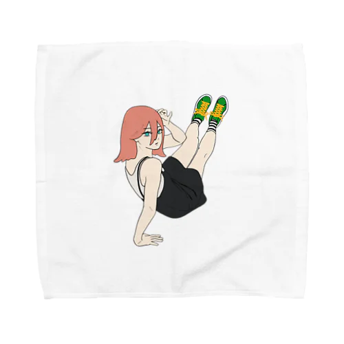 足を上げたいお年頃の女の子 Towel Handkerchief