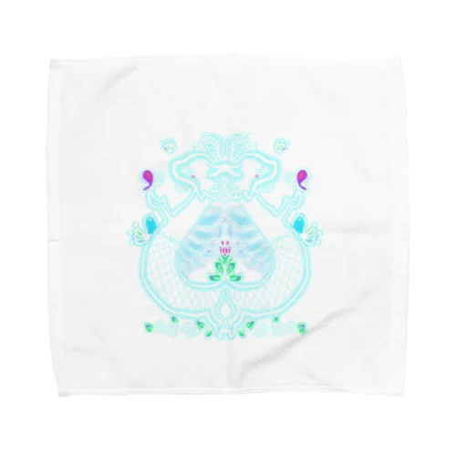 ツイン龍Dragon light blue Towel Handkerchief