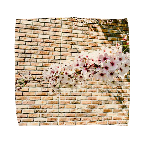 煉瓦と桜2 タオルハンカチ