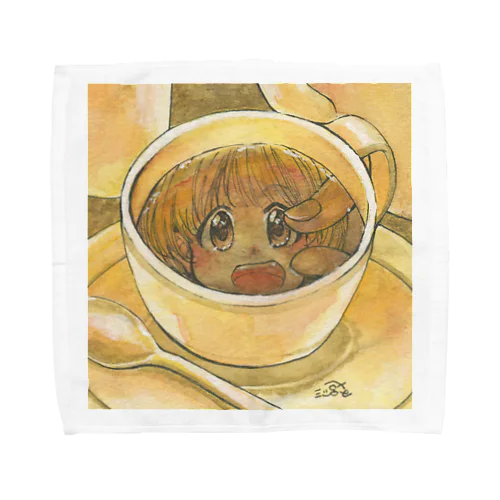 カフェにて。 Towel Handkerchief