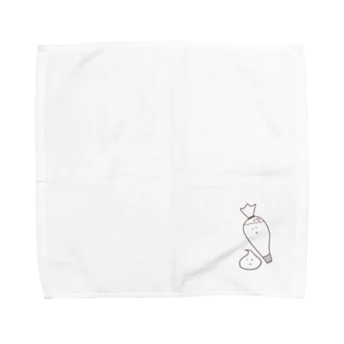 ゆるクリームとゆる絞り袋 Towel Handkerchief