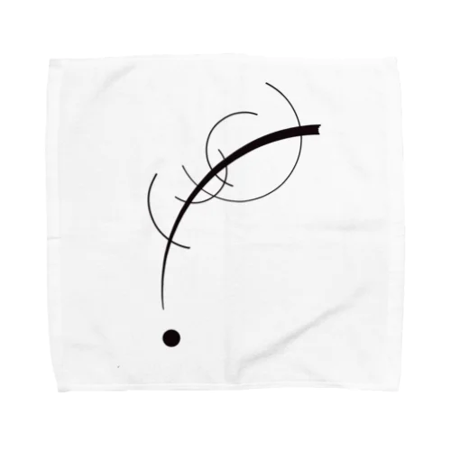 カンディンスキー "Free Curve to the Point: Accompanying Sound of Geometric Curves" Towel Handkerchief