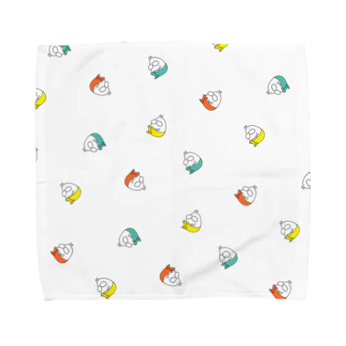 ねこタイツ ゴロゴロ レトロカラー Towel Handkerchief