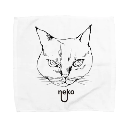 カメラ目線にゃん Towel Handkerchief