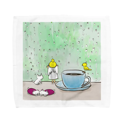 テーミス、雨の窓辺 Towel Handkerchief