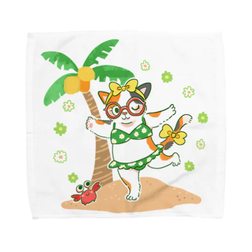 ビキニの三毛猫ちゃん Towel Handkerchief