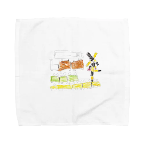 ふみきりマン Towel Handkerchief