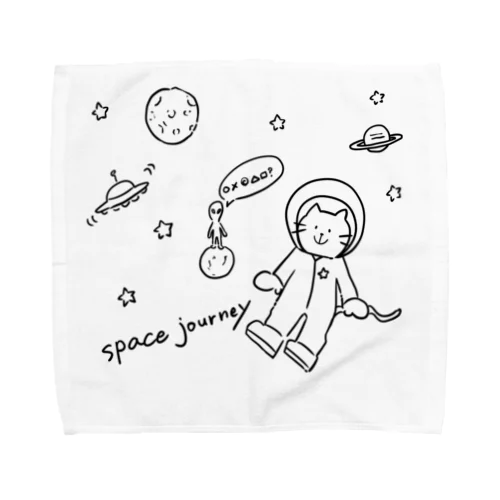 宇宙と猫 Towel Handkerchief