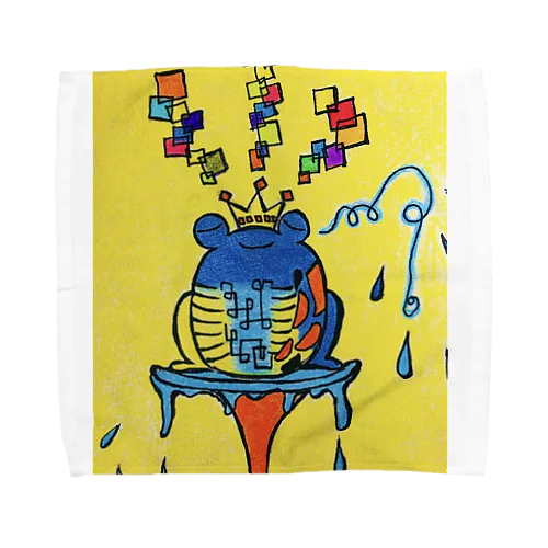 カラフルカエル Towel Handkerchief