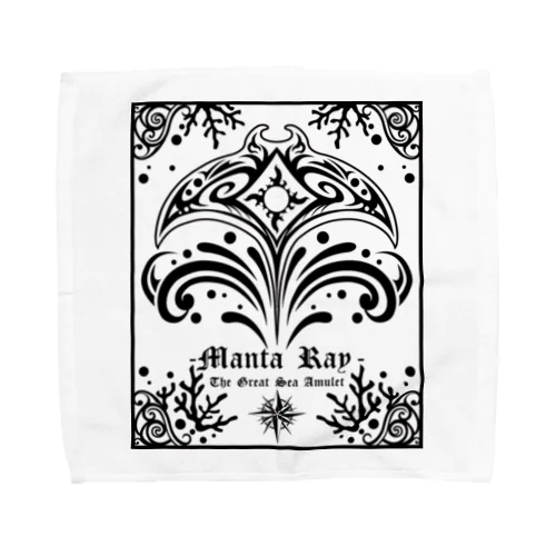 -Manta Ray-（ブラック） Towel Handkerchief