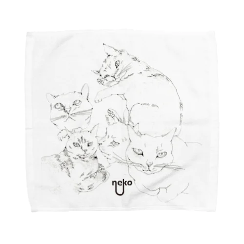 ねこ集合！ Towel Handkerchief