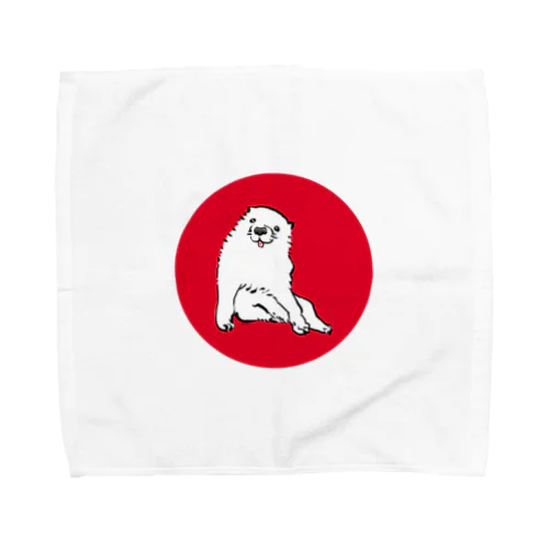 長沢芦雪の「あの犬」※日の丸バージョン Towel Handkerchief