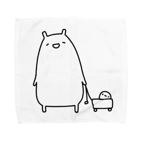 お散歩をするかわいいねこ Towel Handkerchief