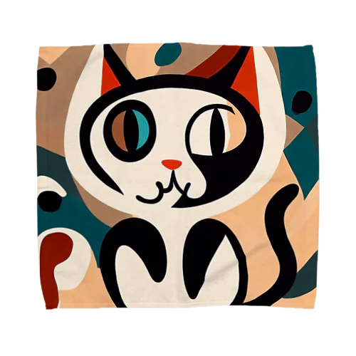 Mysterious Cat Towel Handkerchief