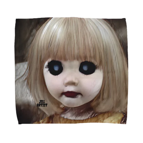 怖い幼女の西洋人形 Towel Handkerchief