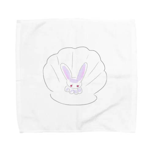 貝がらと、ネコうさ🐰 Towel Handkerchief