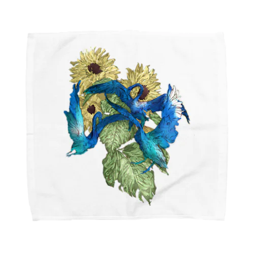 3 Cisnes y 3 Girasoles Towel Handkerchief