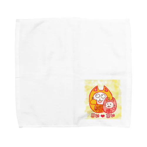 まねきねこだるま福さん寿さん Towel Handkerchief