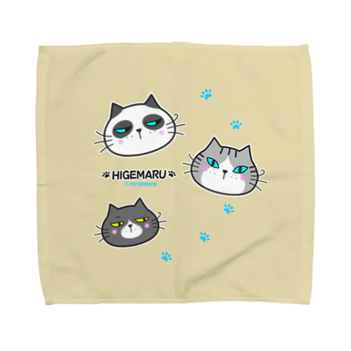 ひげまる選抜（ベージュ） Towel Handkerchief