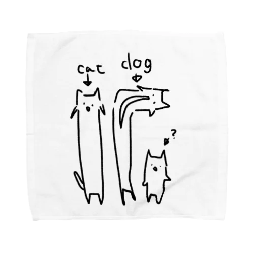 猫？犬？どっちも！キモカワ?グッズ Towel Handkerchief