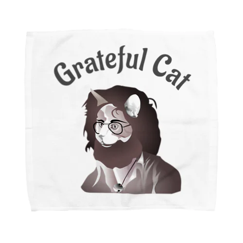 Grateful Cat h.t. Towel Handkerchief