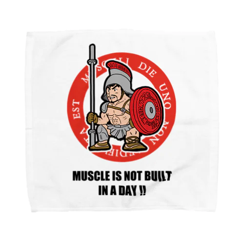 筋肉は1日にして成らず（MUSCLE IS NOT BUILT IN A DAY !!） Towel Handkerchief