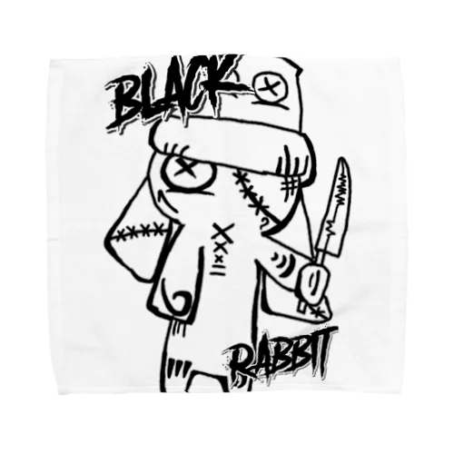 BLACK RABBIT Towel Handkerchief