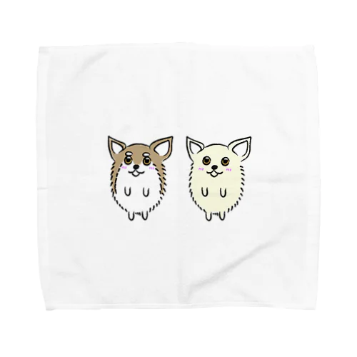 チワワのメロとミルクのグッズ Towel Handkerchief