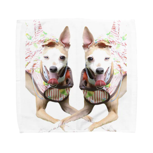 イタグレのウィンク Towel Handkerchief