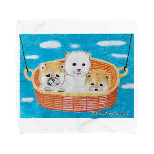 シバイヌ（子犬）バージョン2 Towel Handkerchief