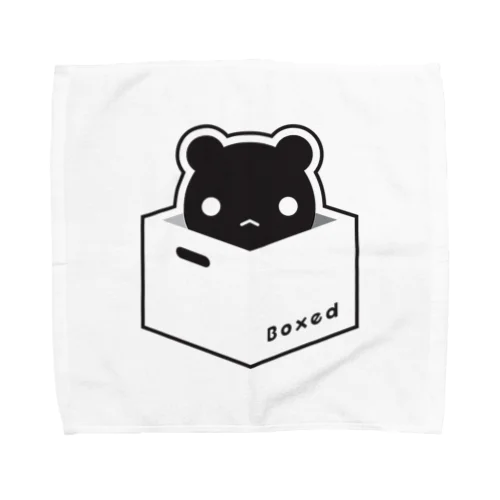 【Boxed * Bear】黒Ver タオルハンカチ