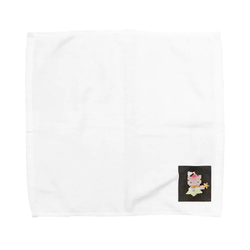 かわいい刺繍くまちゃん Towel Handkerchief