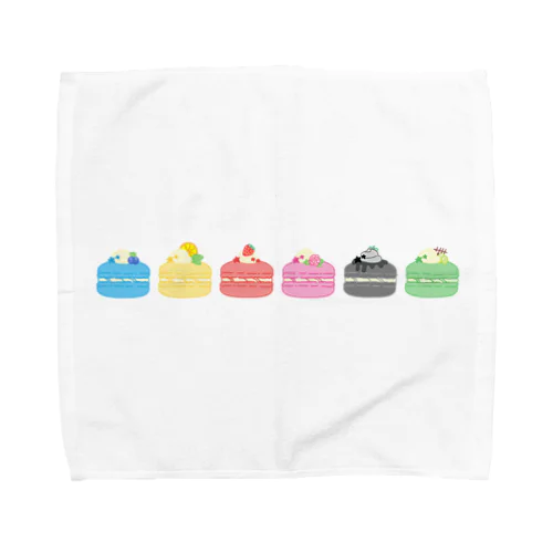 推しカラー×マカロン Towel Handkerchief