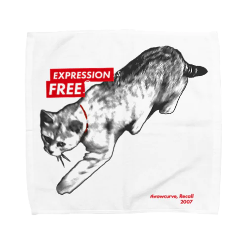 throwcurve / 表猫は自由 （オーバーサイズ） Towel Handkerchief