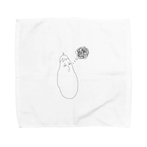 気に病むナス Towel Handkerchief