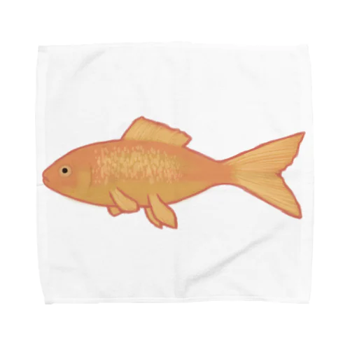金魚と水の波紋3(透過ありバージョン) タオルハンカチ