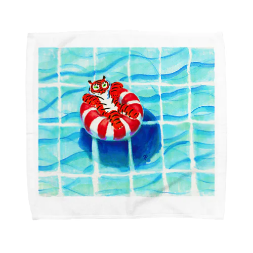 プールのトラちゃん Towel Handkerchief