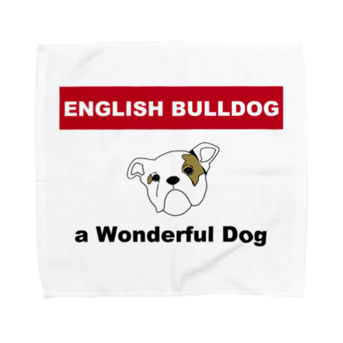 Wonderful englishbulldog タオルハンカチ