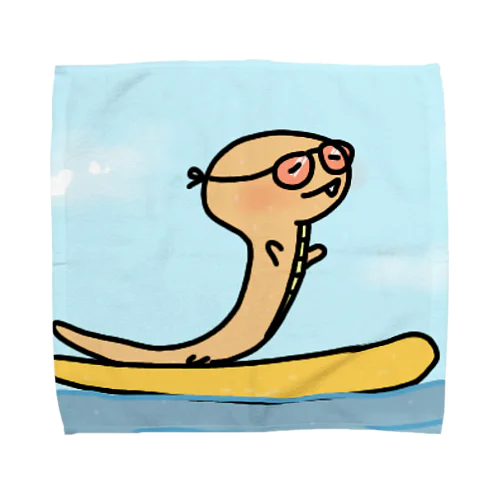 サップヨガ中のコブちゃん Towel Handkerchief