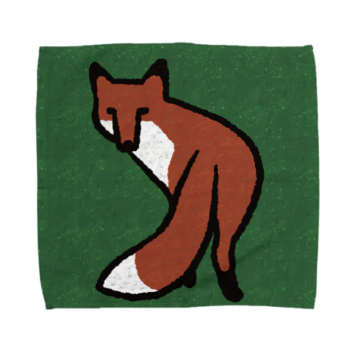 芝生のキツネ Towel Handkerchief